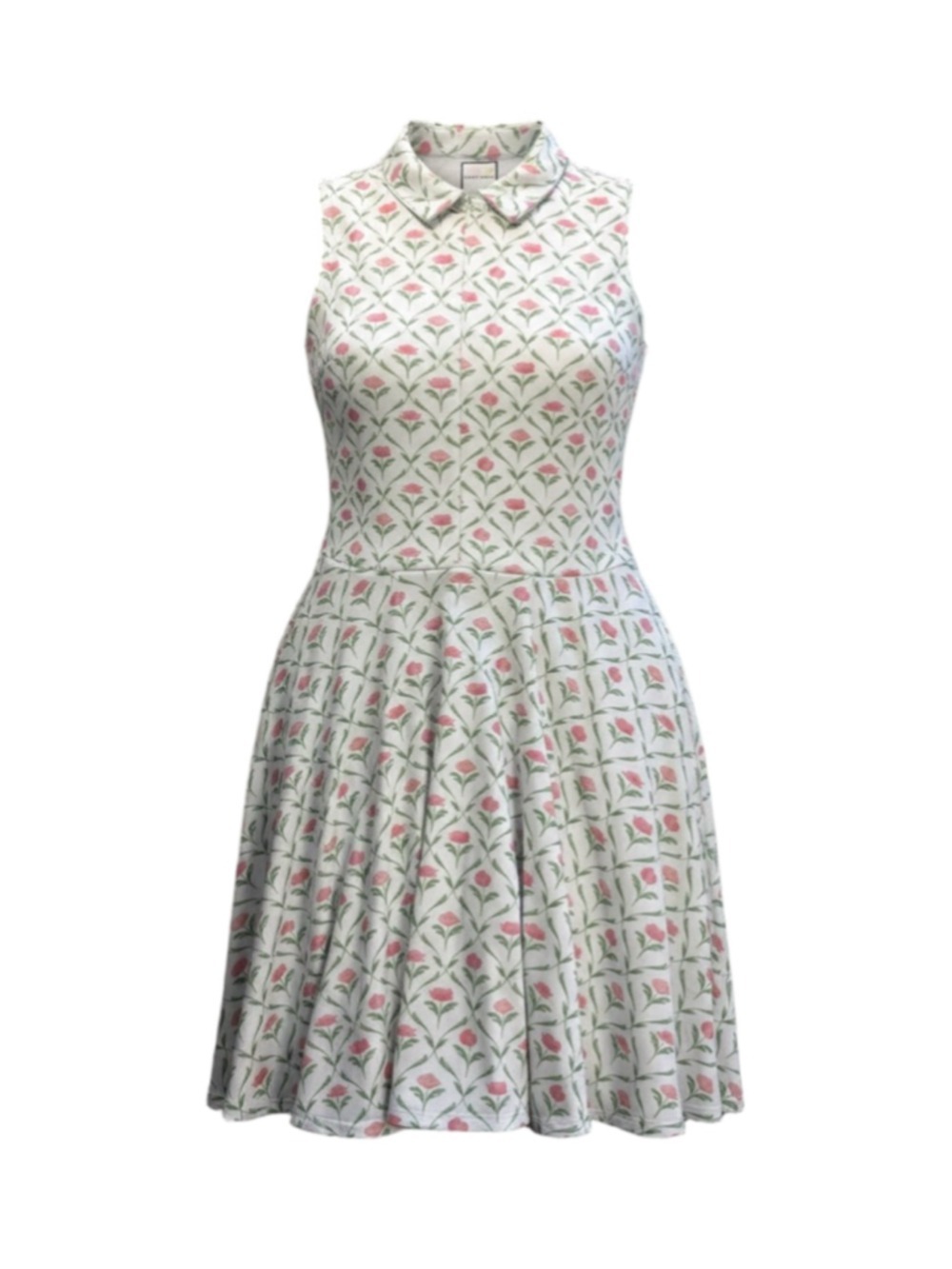 Women's Catherine Wingate White Pink Floral Sleeveless Athletic Dress Size 6